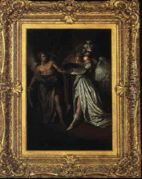 Satan At The Gates Of Heaven Oil Painting - Theodore Mattias von Holst