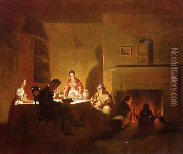 Family Life on the Frontier Oil Painting - George Caleb Bingham