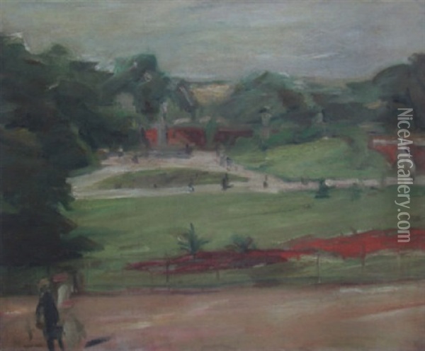 Promeneurs Dans Le Parc Oil Painting - Georges (Karpeles) Kars
