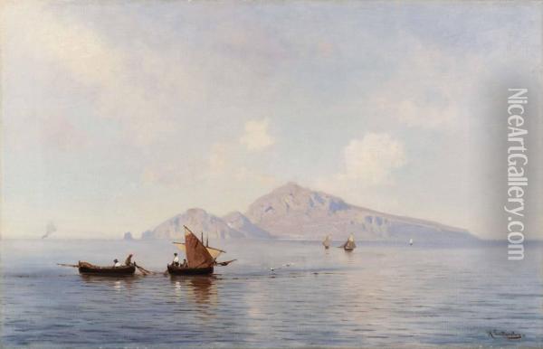 Capri Da Sorrento Oil Painting - Ascan Lutteroth