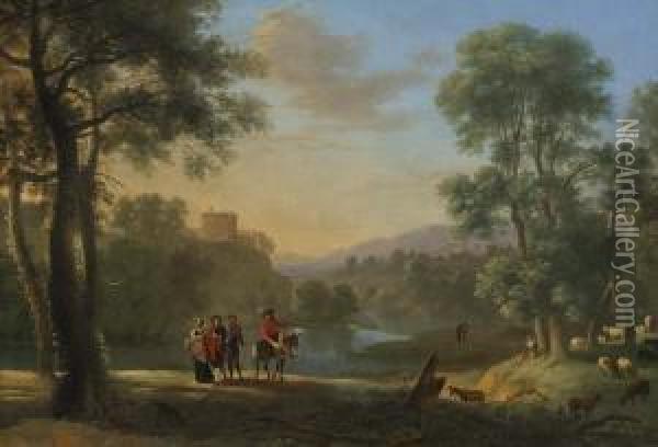 Classical Landscape Oil Painting - Herman Van Swanevelt