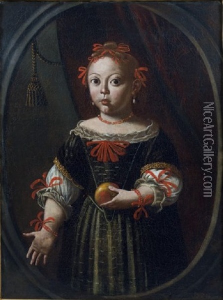 Portrait De Jeune Fille Oil Painting - Pier Francesco Cittadini