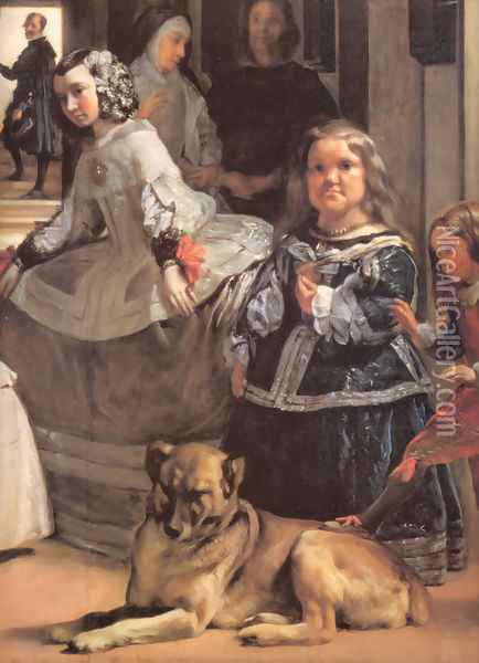 Las Meninas [detail] Oil Painting - Diego Rodriguez de Silva y Velazquez