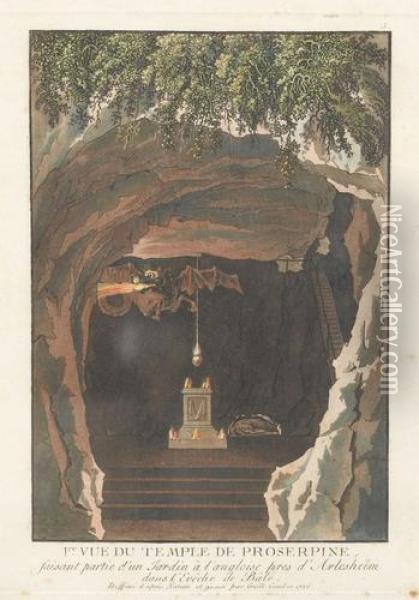 Ii.e Vue Du Temple De Proserpine... Oil Painting - Wilhelm Friedrich Gmelin