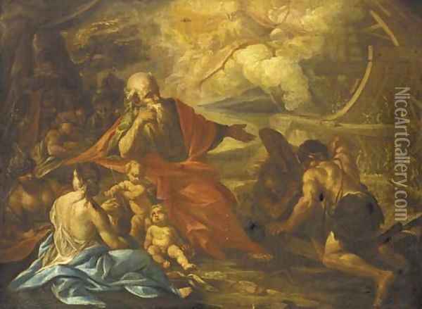 God instructing Noah Oil Painting - Paolo di Matteis