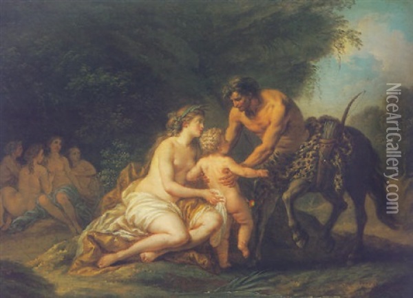 The Education Of Achilles Oil Painting - Nicolas-Rene Jollain the Younger
