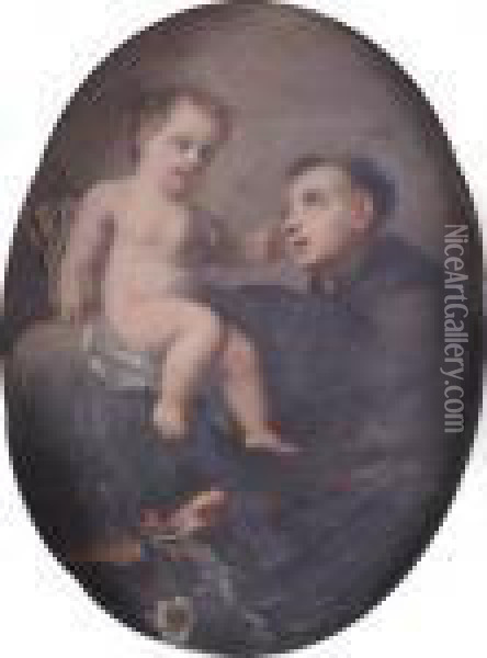 Sant'antonio Da Padova Con Il Bambino Oil Painting - Jacopo (Giacomo) Amigoni