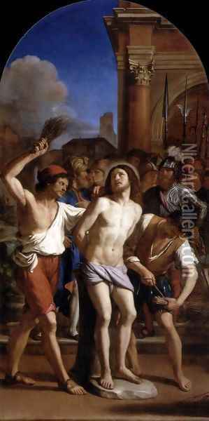 The Flagellation of Christ Oil Painting - Guercino