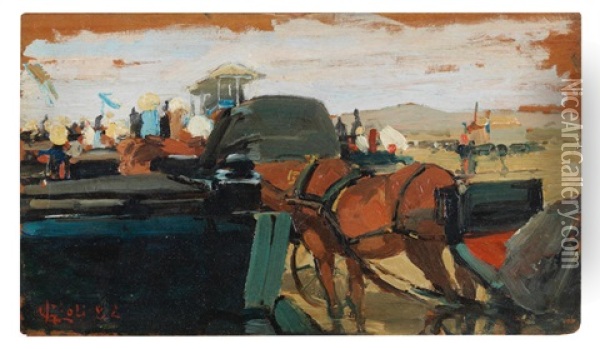 At The Races Oil Painting - Luigi Gioli
