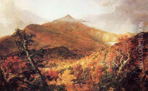Schroon Mountain, Adirondacks Oil Painting - Thomas Cole