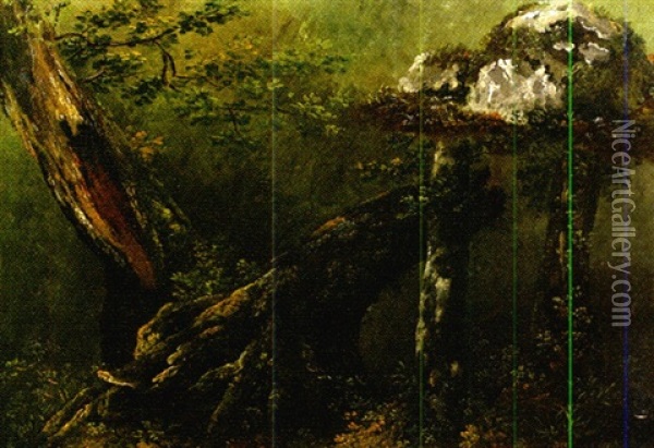 Etude D'arbre Oil Painting - Louis-Auguste Brun