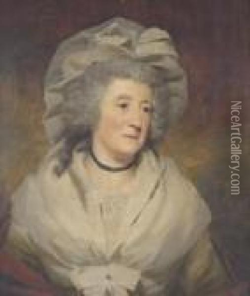 Portrait Of A Lady Half Length, 
Thought To Be Mrs. Gibson, Nee Mary Cecilia Balfour Mother Of Mr. James 
Gibson-craig Of Riccarton Oil Painting - Sir Henry Raeburn