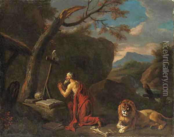 The penitent Saint Jerome Oil Painting - Pieter van Bloemen