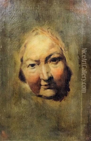 Study Of The Face Of An Elderly Lady Oil Painting - Thomas Lawrence