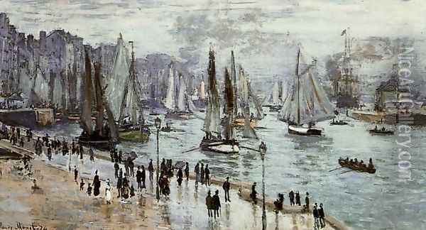 Fishing Boats Leaving The Port Of Le Havre Oil Painting - Claude Oscar Monet