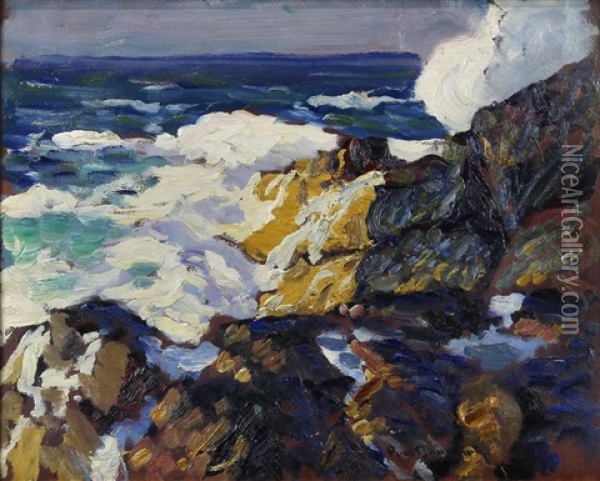 Surf In Sunlight Oil Painting - Paul Dougherty