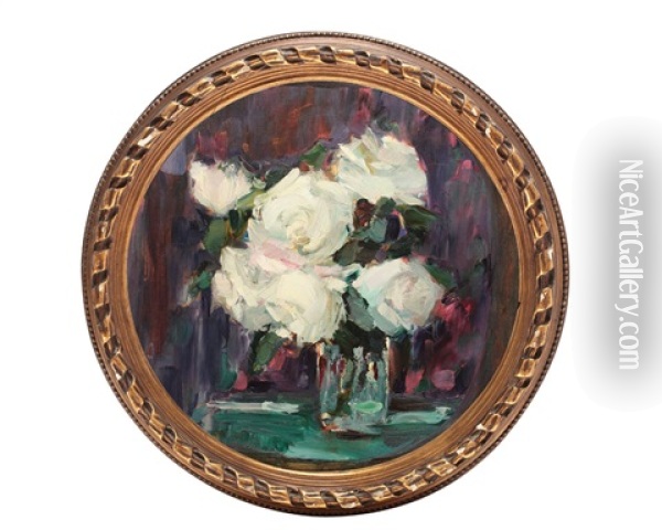 Roses Oil Painting - Elena Popea