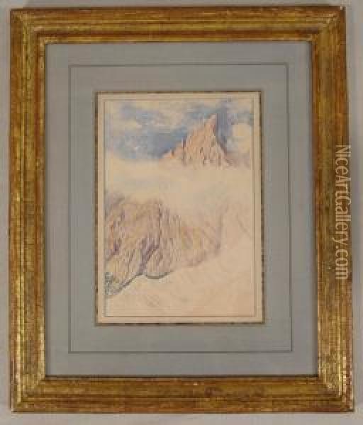 Mountains And Clouds Oil Painting - John Ruskin