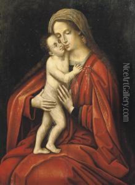 The Madonna And Child Oil Painting - Adriaen Isenbrandt (Ysenbrandt)