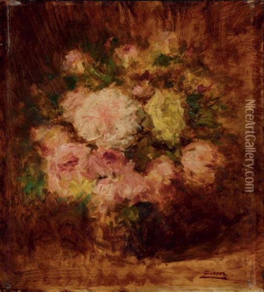 Vase Avec Des Fleurs Oil Painting - Felix Ziem
