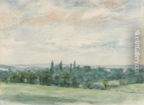 View At Hampstead Oil Painting - Lionel Constable