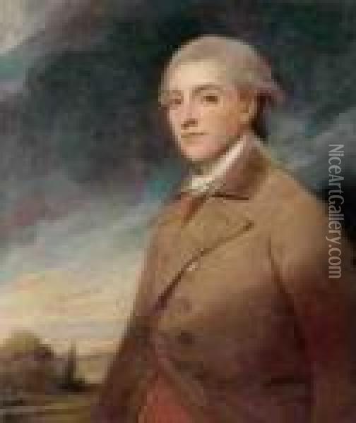 Portrait Of John Dunlop Of Tolcross Oil Painting - George Romney