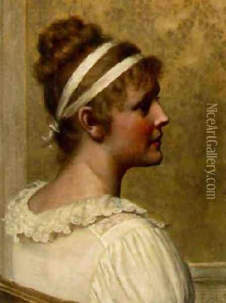 Portrait of a Lady Oil Painting - Edmund Blair Blair Leighton