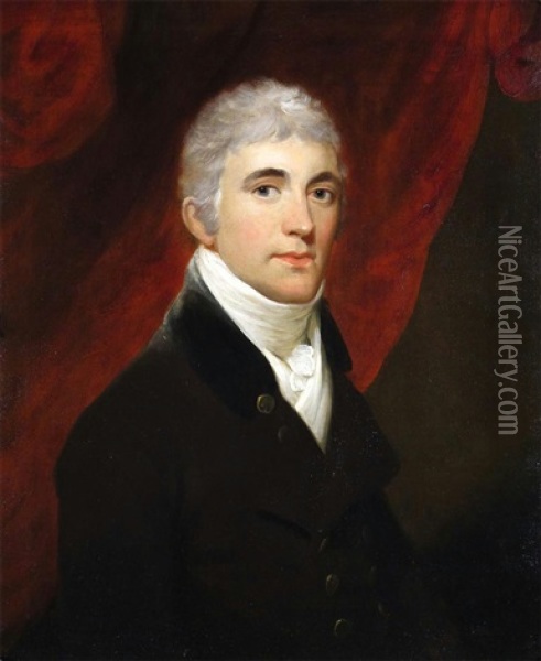 Portrait Of John Browne Of Salperton Park, Gloucester Oil Painting - Sir John Hoppner