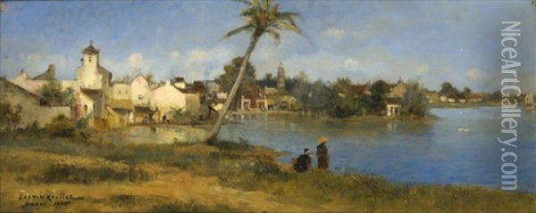 Hanoi Oil Painting - Gaston Marie Anatole Roullet
