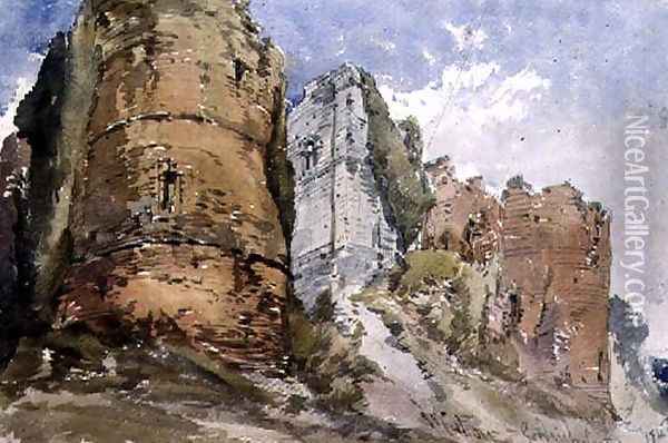 Goodrich Castle, Herefordshire Oil Painting - William Callow