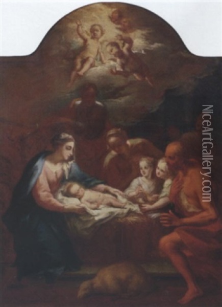 The Adoration Of The Shepherds Oil Painting - Bernard Joseph Wamps