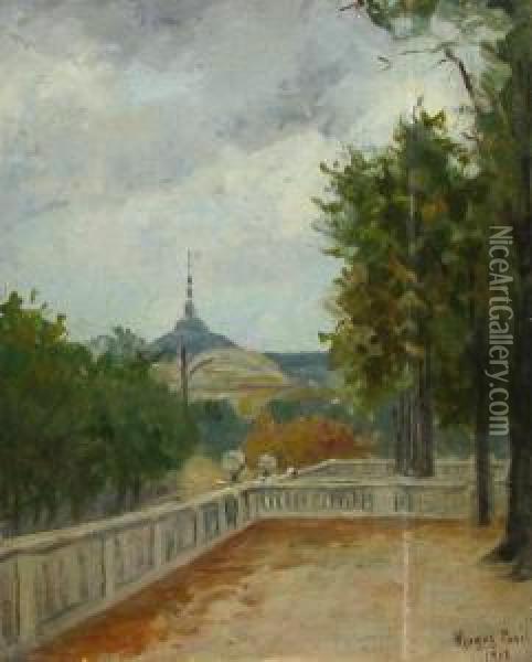 Tuileries Oil Painting - Nicolae Petrescu Mogos