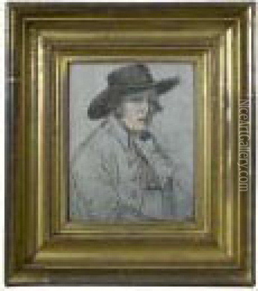 Portrait Of John Raphael Smith Oil Painting - George Morland