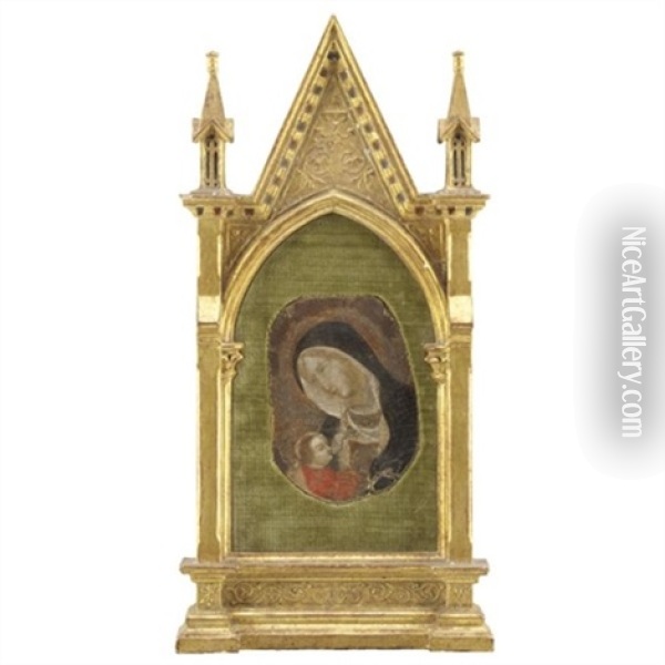Madonna Col Bambino Oil Painting - Agnolo di Taddeo Gaddi