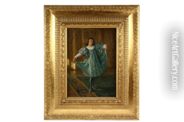 A Young Lady Of The Theatre Oil Painting - Jerry Barrett