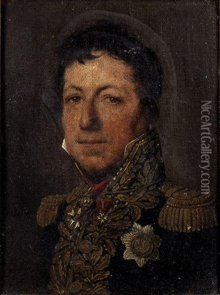 Portrait Presume Du General D'osmond Oil Painting - Julien Leopold Boilly