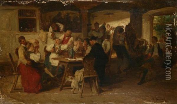 Tavern Scene Oil Painting - Theodore Gerard