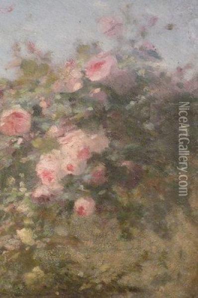 Le Buisson De Roses Oil Painting - Andre Perrachon