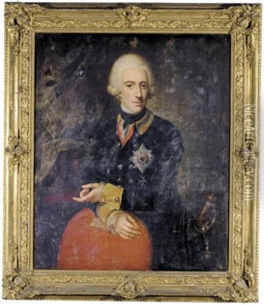 Portrait Of Duke Wilhelm Adolph Of Brunswick-wolfenbuttel Oil Painting - Anna Rosina Lisiewski