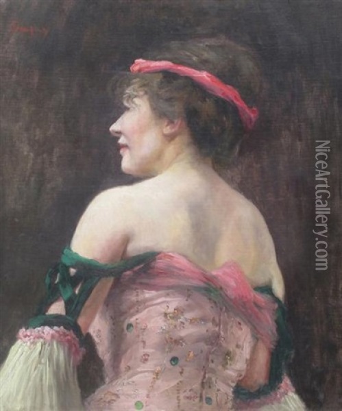 Portriat Of A Woman Oil Painting - Paul Michel Dupuy