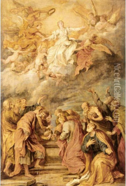 The Assumption Of The Virgin Oil Painting - Sir Anthony Van Dyck