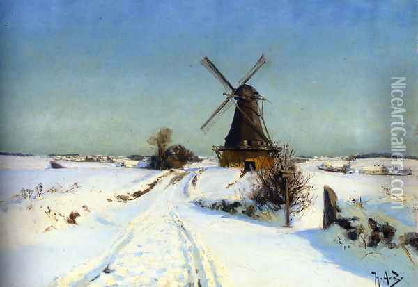 Vindmoue (A Windmill) Oil Painting - Hans Anderson Brendekilde