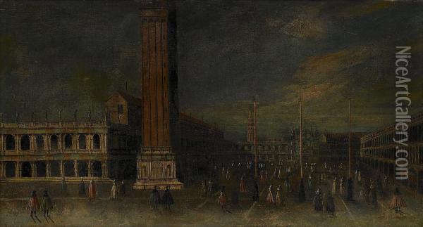 Markusplatsen - Venedig Oil Painting - Apollonio Domenichini