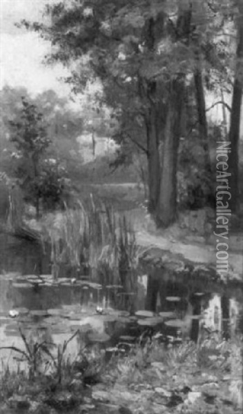 The Lily Pond Oil Painting - Gaetano Capone