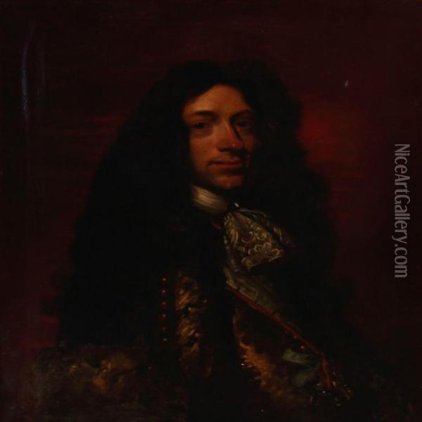Portrait Of Chancellor Peder Schumacher Griffenfeld Oil Painting - Abraham Wuchters