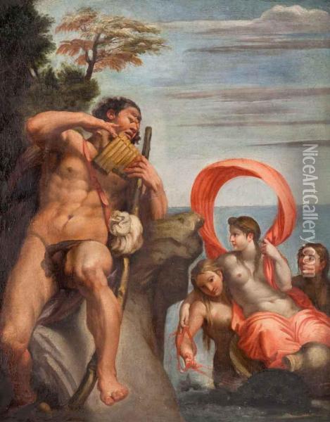 Favola Di Galatea E Polifemo Oil Painting - Antonio Alberti Barbalonga