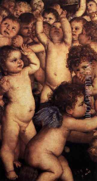 The Worship of Venus (detail) Oil Painting - Tiziano Vecellio (Titian)