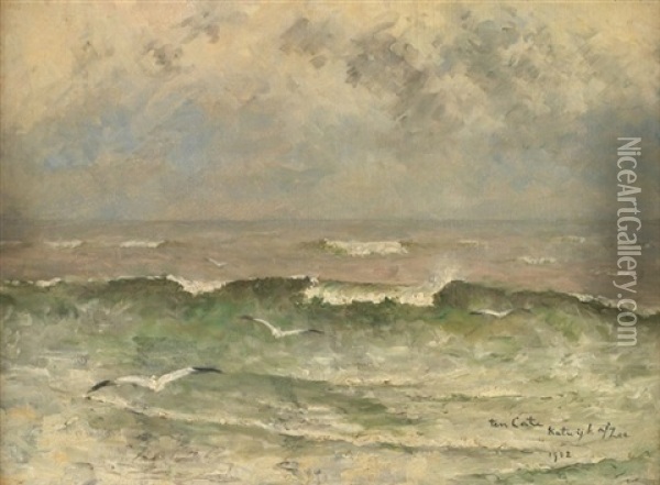 La Mer Agitee, Katur'k At Zee Oil Painting - Mari ten Kate