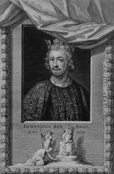 John 1167-1216 King of England from 1199, engraved by the artist Oil Painting - George Vertue