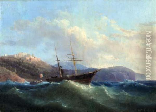 Mare In Tempesta Oil Painting - Salvatore Fergola